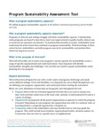 Program Sustainability Assessment Tool by Center for Public Health Systems Science