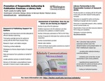 Promotion of Responsible Authorship & Publication Practices: a Library Role by Ruth Lewis and Cathy C. Sarli