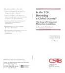 Is the U.N. Becoming a Global Nanny? The Case of Consumer Protection Guidelines by Murray L. Weidenbaum