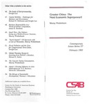 Greater China: The Next Economic Superpower? by Murray L. Weidenbaum