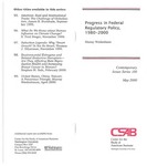 Progress in Federal Regulatory Policy, 1980-2000 by Murray L. Weidenbaum