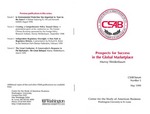 Prospects for Success in the Global Marketplace by Murray L. Weidenbaum