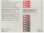 Corporate Planning Versus Government Planning by Murray L. Weidenbaum and Linda Rockwood