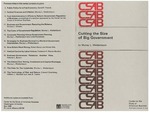 Cutting the Size of Big Government by Murray L. Weidenbaum
