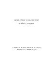 Another Approach to Regulatory Reform by Murray L. Weidenbaum