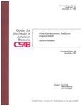 How Government Reduces Employment by Murray L. Weidenbaum