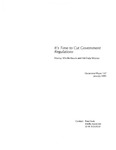 It's Time to Cut Government Regulations by Murray L. Weidenbaum and Melinda Warren