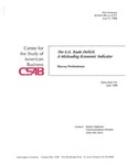 The U.S. Trade Deficit: A Misleading Economic Indicator by Murray L. Weidenbaum