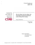 How the States Can Do a Better Job Promoting Economic Development in the Twenty-First Century by Murray L. Weidenbaum