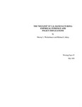 The "Decline" of U.S. Manufacturing: Empirical Evidence and Policy Implications by Murray L. Weidenbaum and Michael J. Athey